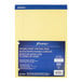An Ampad yellow lined 3-hole punched writing pad.