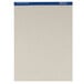 A white rectangular Ampad writing pad with blue trim on the top.