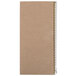 A spiral bound Adams phone message pad with a brown cover.