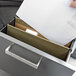 A person holding a PFX SureHook letter size file in a file drawer.