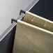 A close up of a PFX SureHook reinforced file folder with metal clips.