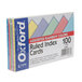 A pack of Oxford ruled index cards in assorted colors.