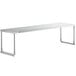 A Regency stainless steel long table mounted shelf.