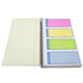 An Adams wire bound phone message notebook with colorful labels on the cover.