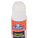 An Elmer's clear glue stick with an orange and white logo.