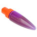 An orange and purple plastic Elmer's glue pen with a purple cap.