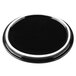 A matte black porcelain oval lid.
