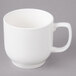 A white Bon Chef porcelain mug with a handle.