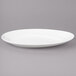 Bon Chef 1100012P Slanted Oval 18" x 10 5/8" White Porcelain Plate - 6/Pack