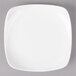 A white square Bon Chef porcelain bread and butter plate.