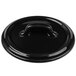 A Bon Chef matte black porcelain cocotte lid with a handle.