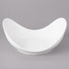 A white Bon Chef pasta bowl with a curved design.