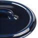 A Bon Chef cobalt blue porcelain oval cocotte lid.