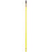 A yellow Rubbermaid mop with a black handle.
