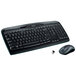 A Logitech black wireless keyboard and mouse.