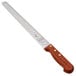 A Mercer Culinary Praxis slicer knife with a rosewood handle.