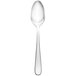 A Walco stainless steel dessert spoon with a silver handle on a white background.