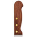 A Mercer Culinary Praxis slicer knife with a rosewood handle and gold dots on the handle.