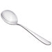 A Walco stainless steel bouillon spoon with a clear surface.