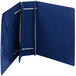 A blue folder with a metal clip.
