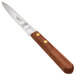A Mercer Culinary Praxis paring knife with a rosewood handle.