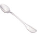 A close-up of a Walco Saville stainless steel iced tea spoon with a silver handle.