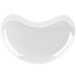 A CAC Festiware super white salad plate with a curved shape.