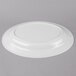A white oval Thunder Group melamine tray with a circular rim.