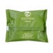 A green plastic bag with a white label reading "Basic Earth Botanicals" and "Hotel and Motel Wrapped Bath Soap" in white text.