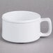 A white Thunder Group melamine soup mug with a handle.