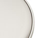 An American Metalcraft aluminum coupe pizza pan with a white surface.