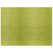A lime green woven vinyl placemat with a grid pattern.