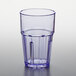 A blue GET plastic tumbler with a clear rim.