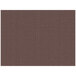 A light brown woven vinyl rectangle placemat with a grid pattern.