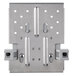 An Edlund Titan Max-Cut push block assembly with two holes in a metal plate.
