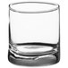 An Acopa Bermuda old fashioned glass with a clear glass and a rim.