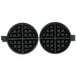 Two black Carnival King waffle grids on a white background.