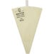 A white cone shaped Matfer Bourgeat nylon pastry bag with black text.