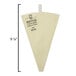 A white plastic bag with a black text reading "Matfer Bourgeat 161002 Imper 9 7/8" Nylon Pastry Bag - 10/Pack"