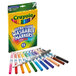 A box of Crayola Ultra-Clean Washable Fine Point Markers with several colored markers.