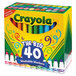 A box of Crayola Ultra-Clean Washable Markers with a colorful logo.