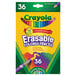 A box of Crayola 36 assorted erasable colored pencils on a white background.
