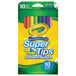 A yellow box of Crayola Super Tips markers with white text and blue and yellow bubbles.