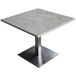 A square Art Marble Furniture table with a Kashmir White granite top.