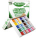 A box of Crayola Ultra-Clean washable markers in different colors with a green and white Crayola logo.