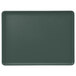 A slate blue rectangular tray with a white border.