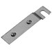 A stainless steel Cambro Camshelving® track rail end plate with screws.