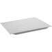 A white rectangular solid shelf plate for Cambro shelving.