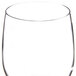 A clear Libbey white wine glass with a stem.