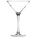 An Arcoroc Excalibur martini glass with a stem and clear bowl.
